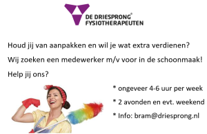 Schoonmaak vacature